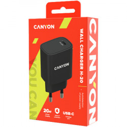 Canyon PD 20W Input: 100V-240V, Output: 1 port charge: USB-C:PD 20W (5V3A9V2.22A12V1.67A) , Eu plug, Over- Voltage , over-heated, over-cur - Img 2