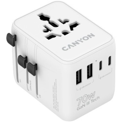 Canyon Travel Adapter OnTour 70 EU/UK/US/AUS 70W White ( CNS-TA70W1006W )