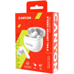 Canyon TWS-8, bluetooth headset white ( CNS-TWS8W )  - Img 7