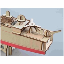 Čarolijashop 3d drvene puzzle - 052D BROD RAZARAČ ( 774)-2