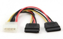 CC-SATA-PSY-0.3M Gembird 2 xSerial ATA power supply kabl flat 30cm - Img 1