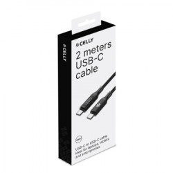 Celly kabl USB-C na USB-C 100W sa LED displejem power delivery ( USBCUSBC100WLED ) - Img 3