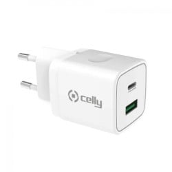 Celly punjač 20W PD USB-A + USB-C bela ( 77020 ) - Img 1