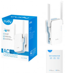 Cudy RE1200 AC1200 Wi-Fi MESH Range Extender, Dual Band 2.4+5Ghz,2x5dBi, 1xLAN, AP/WPS, ACCESS+LED - Img 2