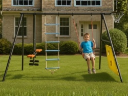 Dečiji Set 4u1 klackalica , koš , merdevine i ljuljaška 360x160x176 cm