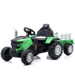 Dečiji traktor sa prikolicom i daljinskim zeleni ( 13630 )