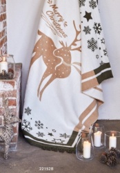 Dekordom Ćebe cotton christmas 150x200 - 22152-b - raindeer gold ( 023774 )