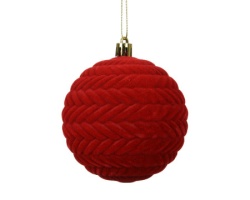 Dekordom dekoracija - hanging bauble 8cm 453022 - red - kmg ( 045670 )