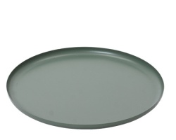 Dekordom novogodišnja dekoracija - deco plate iron round 42cm 389795 - green - kmg ( 043343 )-1