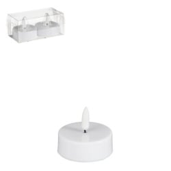 Dekordom novogodišnja dekoracija - led candle set 2pcs 1134728 - white - edl ( 041433 )-2