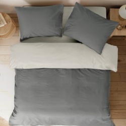 Dekordom Posteljina cb simple set bicolor single - anthracite/light grey ( 025564 )