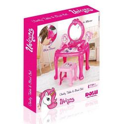 Dolu sto za šminkanje sa stolicom dečiji set ( 025616 ) - Img 2