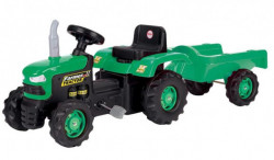 Dolu Traktor na pedale sa prikolicom crno-zeleni ( 080530 ) - Img 7