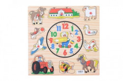 Drvene puzle sat i životinje na farmi A6 ( 11/60988 )