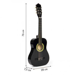 Eco toys velika drvena gitara za decu crna ( HX18022-30DARK ) - Img 4