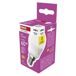Emos Led sijalica classic mini globe 6,5w(60w) 806lm e14 nw zq1e43 ( 3629 )