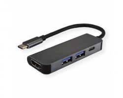 Fast asia adapter-konvertor TIP C na HDMI+ 2xUSB 3.0+ TIP C