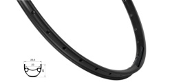 Force felga xc disc 584x23, 36h, crna ( 702388 )