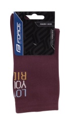 Force love your ride, bordo s-m/36-41 čarape  ( 900858063 )-3