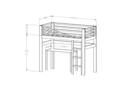 Futrix Drveni krevet na sprat Hep 26 ( 44356 ) -3