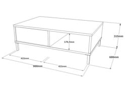 Futrix Klub sto Luvio beton crno sa fiokom ( 41241 ) -2