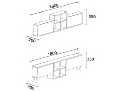 Futrix Tv komoda Dante Atlantik bor - crno ( 34646 ) -3