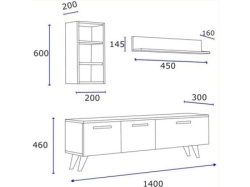 Futrix Tv komoda Safir hrast - belo ( 34843 ) -3