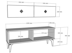 Futrix Tv komoda Venna antracit - srebro ( 34872 ) -2