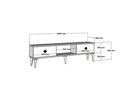 Futrix  Tv komoda Vrh antracit - zlatno ( 35096 ) -5