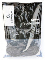 Gembird 3.5 mm stereo plug to 2*RCA plugs 10m cable, gold-plated connectors CCA-352-10M - Img 2