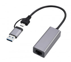 Gembird A-USB3AC-LAN-01 USB 3.1 + type-C gigabit network adapter, space grey - Img 2