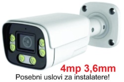 Gembird CAM-IP4MP-HAQ60D kamera 4MP APP P6SLite 3.6mm-F1.4 POE, IP66 DuaL LED 6xIR+6xFull Color, MIC,25m-2