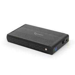 Gembird HDD External Enclosure, 3.5", SATAIII, USB3.0, Aluminium, Black ( EE3-U3S-3 ) -1