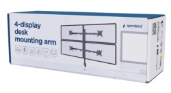 Gembird  MA-D4-01 Podesivi stoni drzac za monitor sa cetri ruke,tilt,rotacija,okretanje,13-32 max10kg-1