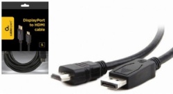 Gembird Monitor Cable, DisplayPort/ HDMI M/M, 5m ( CC-DP-HDMI-5M )