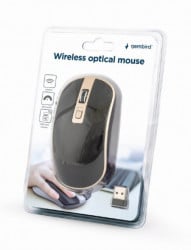 Gembird MUSW-4B-06-BG wireless optical mouse, black-gold - Img 2