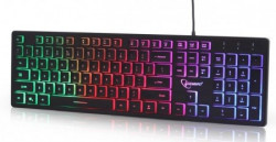 Gembird rainbow multimedijalna tastatura sa pozadinskim osvetljenjem, US layout USB KB-UML-01 - Img 2
