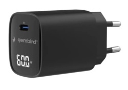Gembird TA-UC-1C-PD60LCD-01-BK USB punjac 60W USB Type-C fast charger, LCD, black
