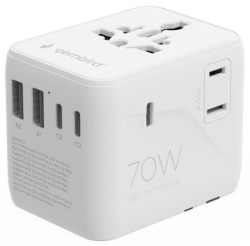 Gembird TPA-2A3C70-01-W Travel adapter Univerzalni 70W