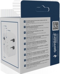 Gembird TPA-EU1A1C20-01-W Travel adapter Univerzalni, sa uzemljenjem 20W