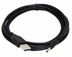 Gembird USB AM to 3.5 mm power plug cable, 1.8 m, black CC-USB-AMP35-6 - Img 1