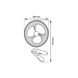 Green tech ventilator 17w 6" beli  ( TF-06-W )-3