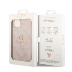 Gues maska za iPhone 15 plus leather 4G metal logo pink ( GUHCP15M4GMGPI ) - Img 4