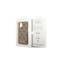 Guess Futrola za iPhone 14 Brown Metal Outline Script ( GSM167558 ) - Img 4