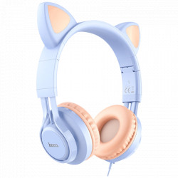 Hoco slušalice sa mikrofonom, 3.5mm utikač, 1.2m kabel - W36 slušalice Mačje uši,Dream Blue - Img 4