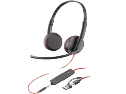 HP Poly Blackwire 3225 Stereo USB-C Headset +3.5mm Plug +USB-C/A Adapter/8X229AA/crni Slušalice  ( 8X229AA ) -1