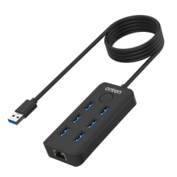 Hub usb 3.2 sa 6 portova gen 1 5g + ethernet rj45 100mbps + lock screen dugme 50cm (otn-8121) onten ( HUB106 )