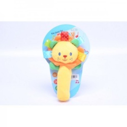 Igračka za decu - zvečka plišana kuca žuta 14x22x8 ( 532154 )