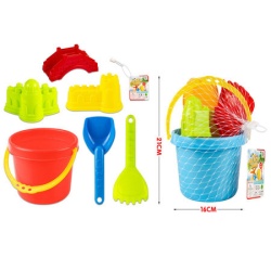 Igračka za plažu pesak x575 set 61 kantica lopatica grabuljice 3modle u više boja ( 70340 )