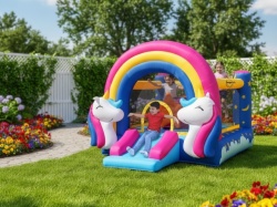 Igraonica Unicorn 335x265x215cm Jednorog na naduvavanje sa muzičkim efektima ( 8004 ) - Img 2